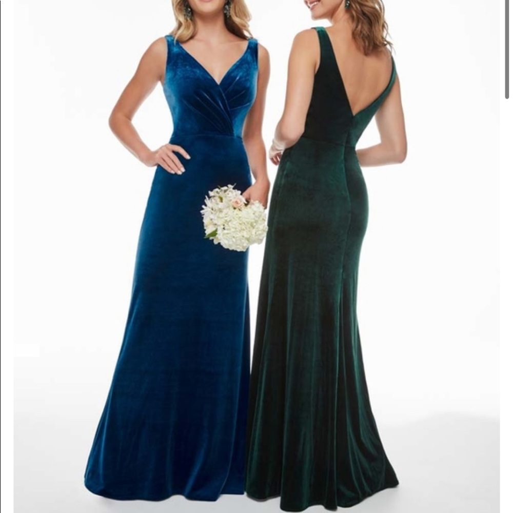 Christina Wu Velvet Bridesmaid Dress